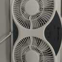 Comfort Zone Window Fan for Bedroom, 9 inch 3 Speed Dual Fans with Auto-Locking Expanders, 3 Modes (Cool, Circulate, Exhaust), Remote Control, Fabric Cover plus Bug Screen, White