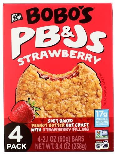 Bobos Oat Bars Bars PB&Js Strawberry 4Pk 8.4 OZ, 6 packs, BBD 1/1/26