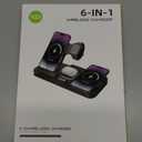 Dual Phone Magnetic Wireless Charging Station for Apple Devices/ Apple Ecosystem, with Auto-Switch 7-Color Light & Clock, Compatible with iPhone 17/ 16/ 15, for iWatch 11/ 10/ 9 & AirPods Pro3（White)