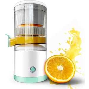 SUNHAIXIA Rechargeable Electric Juicer - Citrus Juicer with Type-c Rechargeable for Orange, Lemon and Grapefruit Juicing. (White-45Watts)