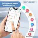 Smart Ring for Women Men, Health Fitness Tracker Ring with Heart Rate/Sleep Tracker/Blood Oxygen/HRV/Stress/Calorie/Steps, IP68 Waterproof for iOS & Android, No APP Fees(Rose Gold,6#)