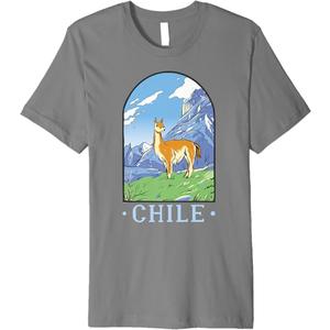 Chile Llama Alpaca Chilean Premium T-Shirt
 XS