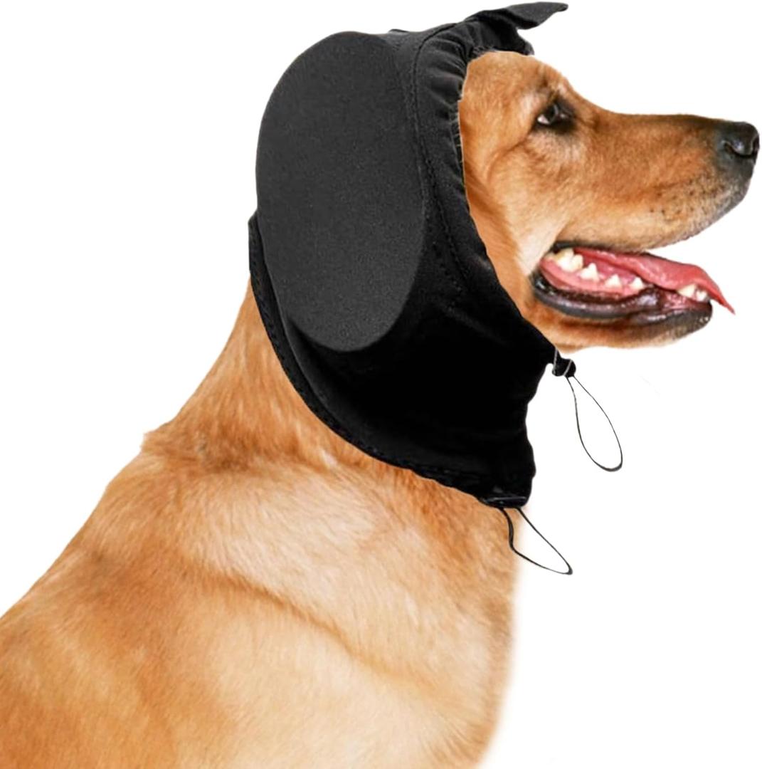 CC & DD Junora Dog Ear Muffs: Noise Cancelling Hearing Protection Headphones (Large, Black)