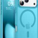 Newfuture Magnetic for iPhone 17 Pro Case [Compatible with Magsafe] [Military Grade Drop Protection] Translucent Matte Anti-Scratch Shockproof Protective Phone Cover 6.3 Inch, Lake Blue