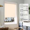 LazBlinds No Tools No Drill Cordless Roller Shades, Light Filtering Roller Blinds for Windows, Thermal Insulated UV Protection Roll Up Window Blinds and Shases, 35'' W x 72'' H, Beige