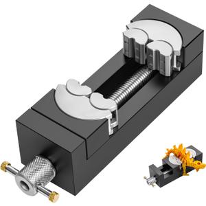 WhiteRhino Mini Vise Clamp,Smart Fractal Vise Drill Press Vise Bench Vise,Heavy Duty Self-Adjusting Aerospace-grade Aluminum Alloy&Precision CNC Machined Crafts,Jewelry Making, Modeling,DIY,Repairs (Black)