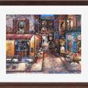 MCS 18x24 Puzzle Frame for Finished Puzzles, Walnut Woodgrain Vertical & Horizontal Wall-Mounted Large Picture Display for Preservation (1-Pack)