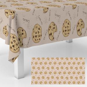Chocolate Chip Cookies Party Tablecloths Biscuit Taco Rectangle Table Cover Decorations for Birthday Party Afternoon Tea Coco Holiday Dining Room Picnic Camping Booth Props Supplies Favors 53"x98"