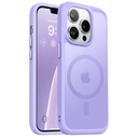 Vooii for iPhone 13 Pro Phone Case,[Compatible with Magsafe] Translucent Matte Shockproof Women Men Girl Protective Case Cover for iPhone 13 Pro (ONLY) 6.1", Light Purple Pack of 2