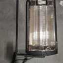 Comfort Zone 1,500-Watt Ceiling Mounted Dual Quartz Radiant Heater with 90-Degree Adjustable Tilt, Metal Safety Grille, Overheat Protection (Hardware Included), Black