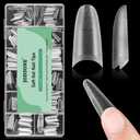 3 x JODSONE Medium Oval Fake Press on Nails Pre-shape Round Gel for Half Cover Acrylic Round Oval Extension Nail Tips for DIY at Home 12 Sizes 360Pcs