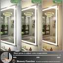 24x36 LED Bathroom Mirror with Backlit and Front Lights, Lighted Bathroom Vanity Mirror for Wall, Anti-Fog, Memory, Shatter-Proof, ETL Listed (Horizontal/Vertical)