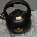 Tea Kettle for Stovetop, Food Grade Stainless Steel Water Kettle, Tea Pot for Home & Kitchen, 3.1 Quart (Black)