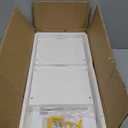 WOPITUES Floating Shelves for Wall with Cube Shelf, Wall Shelves with Metal Rail for Decor, Bathroom Organizers and Storage, Over Toilet Shelves for Bathroom, Toilet Paper-White&Gold (15.7 inch)