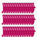 Shyyween 60 Pairs Breast Cancer Awareness Socks Bulk Pink Ribbon Middle Tube Football Socks for Events Youth Adult(Pink)