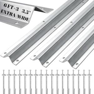 18FT Extra Wide Heavy Duty V Track (6FT3), Sliding Gate Track Compatible with 4&6'' Large V-Groove Rollers,Smooth Sliding Without Colliding with Anchor Bolts, Including Hammer-Type Anchor Bolts
