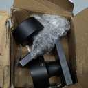 Goldenwarm Black Dummy Door Knob, Zinc-Alloy Matte Black Heavy Duty Single-Sided Door Locks (2 Pack)