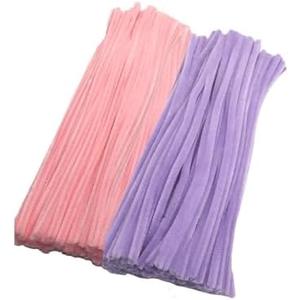 HHASLAOEP Fluffy Chenille Wire, 200 Pcs Pipe Cleaners Chenille Stem Sticks Multicolor for DIY Crafts(Mixed Color)