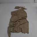 Women's Swimsuits Cover Ups Set for Crochet Bathing Suit Hollow Out 2 Piece Bikini Coverup Beach Swimwear (Medium, Khaki-1)