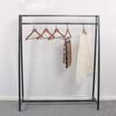 MBQQ Moden Metal Clothes Rack with Clothing Hanging Rack Organizer for Laundry Drying Display Racks Garment Racks,Retro Black