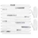 STICKGOO Peel and Stick Backsplash Tile, Stick on Backsplash for Kitchen and Bathroom, Dolomite White Marble Look (6 Sheets)