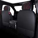 Aierxuan Full Set Car Seat Covers Custom Fit 2009-2026 Ford F150 Crew Cab, 2017-2026 F250 F350 F450 Super Duty Pick-up Truck, Automotive Vehicle Cushion Cover with Waterproof Leather (Black and Red)