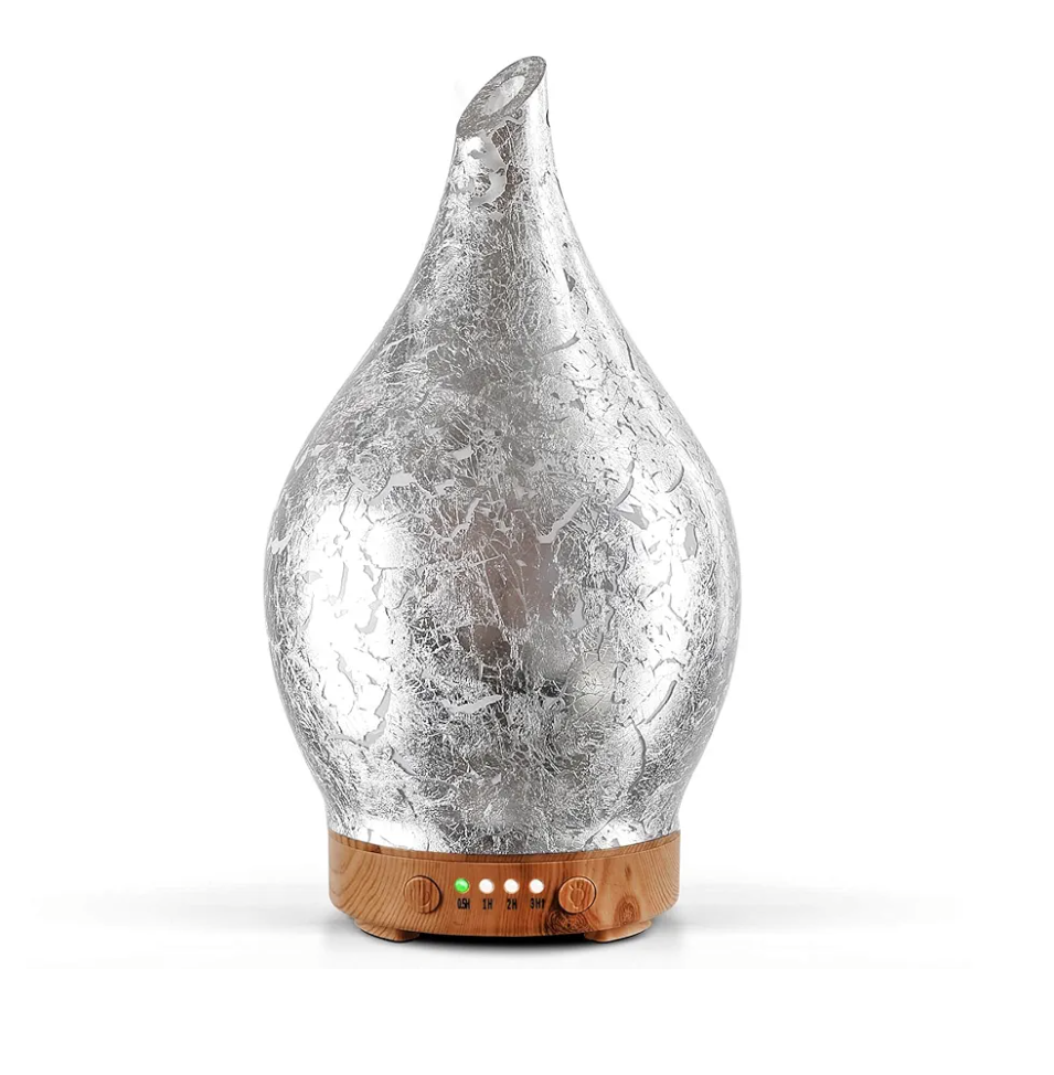 Porseme Essential Oil Diffuser Glass Aromatherapy Ultrasonic Humidifier, Air Refresh Auto Shut-Off, Timer Setting, BPA Free for Home Hotel Yoga Leisure SPA Gift 150ml Last 6H