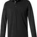 Mens Polo Shirts Short and Long Sleeve Casual Solid Stylish Dry Fit Performance Designed Collared Golf Polo Shirts for Men (L)