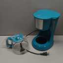 Holstein Housewares 5 Cup Drip Coffee Maker Compact and User-Friendly with Auto Pause & Serve, Reusable Filter, Measuring Spoon & Glass Carafe, Office & Dorm Use, Teal