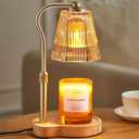 Candle Warmer Lamp with Timer Dimmable, Flameless Scented Wax Melter for Jar Candles, Adjustable Height Home Decor Night Light, Birthday Gift for Women Mom Friend Families Housewarming, Amber