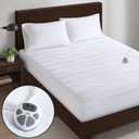 Serta Heated Mattress Pad Twin XL - Deep Pocket, 10 Heat Settings, Auto Shut Off, ETL Certified, Machine Washable, White