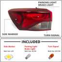 Huray Left Halogen Outer Tail Light Fit for Chevy Trailblazer L/LS/LT 2021-2025 LH Taillight Back lamp Rear Brake Lamp Assembly OE Style Replacement for GM2804147 (Driver Side)