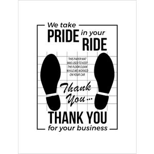 18" x 24" White Car Paper Floor Mats,50Pcs Vehicles Disposable Floor Pads,Temporary Cars Floor Protector,Automotive Mat Covers Protector,Detailing Detail Wash,Temporary Sticky