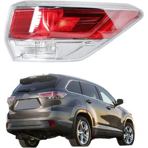 WFLNHB Right Side Outer Tail Light Assembly Replacement for Toyota Highlander 2014 2015 2016 Passenger Side Rear Tail Light Lamp 81550-0E100 TO2805120