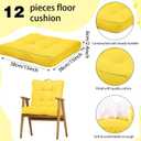 Gerrii 12 Pieces Classroom Floor Cushions with Handles Flexible Floor Seating Cushions Pillows School Chairs in Home School Classroom Kindergarten Daycare Nursery(Rainbow Color,Square), 15 x 15 inches
