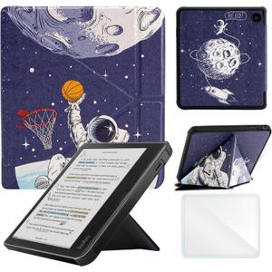 Case Compatible with Kobo Sage 8 Inch e-Reader (Model: N777 N778K, 2021 Release), Includes a Screen Protector - Premium PU Leather Cover with Auto Sleep/Wake