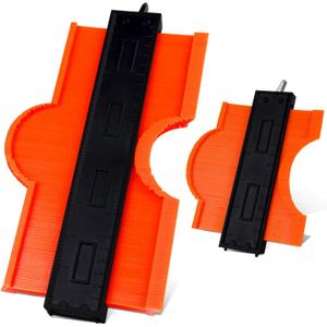 2Pack Contour Gauge Tool (12+5Inch) with Adjustable LockFathers Day GiftsSuper Gauge Shape and Outline Angle Measuring tool to Copy Angles and Odd ShapesTile Flooring, Woodworking Tools