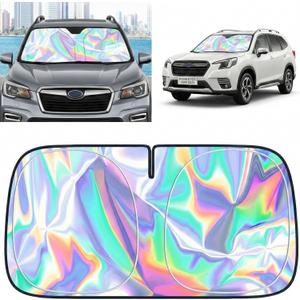 for Subaru Forester 2019-2025 Windshield Sun Shade - Foldable Windshield Cover Sun Shade for Forester Accessories Protect Car from Sun Rays Overlapping UV Reflective Window Sunshade
