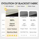 FMFUNCTEX 100% Beige Blackout Curtains for Bedroom, Cream Weave Textured Curtains 84 Inches Long Thermal Insulated Curtains for Living Room, Farmhouse Drapes Grommet Room Darkening 2 Panels