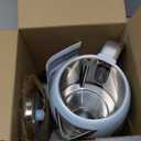 SUSTEAS Electric Kettle - 57oz Hot Tea Kettle Water Boiler with Thermometer, 1500W Fast Heating Stainless Steel Tea Pot, Cordless with LED Indicator, Auto Shut-Off & Boil Dry Protection, Blue