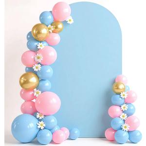 6.6 FT Arch Backdrop Cover, Wedding Baby Blue Arch Covers Stretchy Backdrop Spandex Fitted for Baby Shower Birthday Balloon Chiara Stand Decor Baby Blue 6.6FT