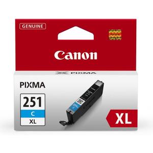 Canon CLI-251XL Genuine Cyan Ink Tank, Compatible with MG6320, IP7220 & MG5420, MX922, MG5520, MG6420, MG7120, iX6820, iP8720, MG7520, MG6620, and MG5620 Printers