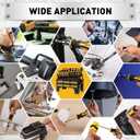 HORUSDY 140-Piece Magnetic Screwdriver Set with Plastic Racking, Includes SAE & Metric Hex Keys, Precision Screwdriver and Magnetizer Demagnetizer DIY Tools for Men Tools Gift