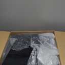 Downluxe Indoor Chair Cushions for Dining Chairs, Tufted Overstuffed Textured Kitchen Chair Pads with Ties and Non-Slip Backing, 15.5" x 15.5" x 4", Black, 6 Pack