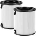 2 Pack LV-H133 Replacement Filter Compatible with LEVOIT LV-H133 Air Purifier, 3-in-1 H13 True HEPA Filter, Part No. LV-H133-RF