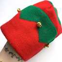 Women-Men-Christmas Elf Knitted Beanies-with Pompom Santa-Skull Cap (Red)