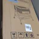 ANGELBLISS Baby Bassinet Bedside Sleeper, Easy Folding Portable Bassinet for Baby with Wheels, Adjustable Height, Included Mattress (Beige)
