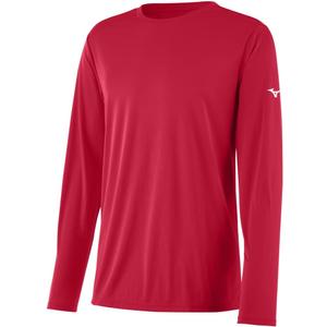 Mizuno Boys Nxt Long Sleeve Tee T-Shirt, Red, Medium US