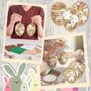 Motipuns 32 Pcs Easter Suncatchers Craft Bunny Egg Ornaments Easter Craft Kit Stained Glass Tissue Paper Bulk Spring Window DIY Art Gift for Home Creative Activities Party Decoration(Cute)