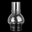 Oil Lamp Chimney Replacement  3 Inch Base x 6.25 Inch Tall Glass Shade, Clear Borosilicate Hurricane Lamp Glass for Kerosene Oil Lamps, Chimney Parts & Accessories